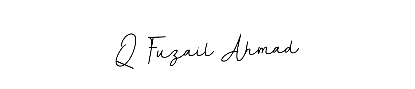 You should practise on your own different ways (BallpointsItalic-DORy9) to write your name (Q Fuzail Ahmad) in signature. don't let someone else do it for you. Q Fuzail Ahmad signature style 11 images and pictures png