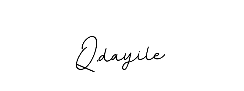 This is the best signature style for the Q.dayile name. Also you like these signature font (BallpointsItalic-DORy9). Mix name signature. Q.dayile signature style 11 images and pictures png