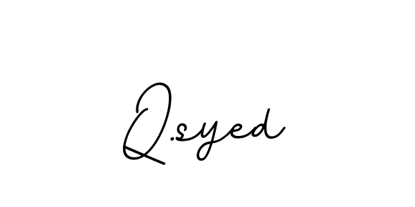 You should practise on your own different ways (BallpointsItalic-DORy9) to write your name (Q.syed) in signature. don't let someone else do it for you. Q.syed signature style 11 images and pictures png