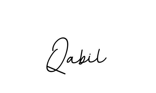 Use a signature maker to create a handwritten signature online. With this signature software, you can design (BallpointsItalic-DORy9) your own signature for name Qabil. Qabil signature style 11 images and pictures png