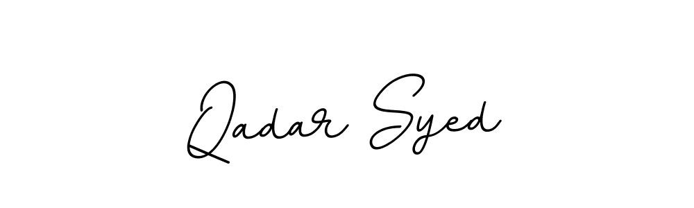 How to make Qadar Syed name signature. Use BallpointsItalic-DORy9 style for creating short signs online. This is the latest handwritten sign. Qadar Syed signature style 11 images and pictures png