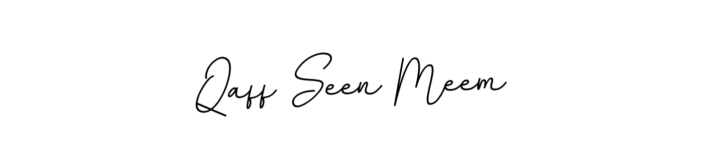 You should practise on your own different ways (BallpointsItalic-DORy9) to write your name (Qaff Seen Meem) in signature. don't let someone else do it for you. Qaff Seen Meem signature style 11 images and pictures png