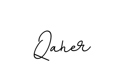 Qaher stylish signature style. Best Handwritten Sign (BallpointsItalic-DORy9) for my name. Handwritten Signature Collection Ideas for my name Qaher. Qaher signature style 11 images and pictures png