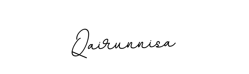 Create a beautiful signature design for name Qairunnisa. With this signature (BallpointsItalic-DORy9) fonts, you can make a handwritten signature for free. Qairunnisa signature style 11 images and pictures png