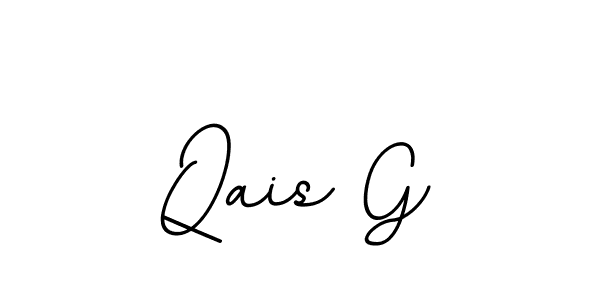 Use a signature maker to create a handwritten signature online. With this signature software, you can design (BallpointsItalic-DORy9) your own signature for name Qais G. Qais G signature style 11 images and pictures png