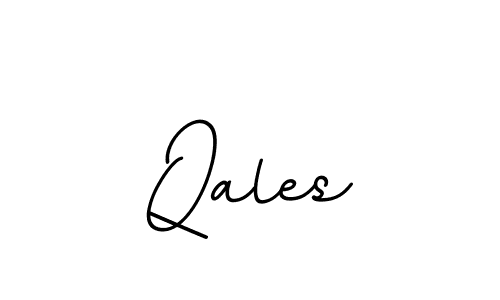 You should practise on your own different ways (BallpointsItalic-DORy9) to write your name (Qales) in signature. don't let someone else do it for you. Qales signature style 11 images and pictures png
