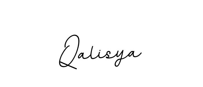Create a beautiful signature design for name Qalisya. With this signature (BallpointsItalic-DORy9) fonts, you can make a handwritten signature for free. Qalisya signature style 11 images and pictures png