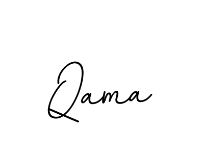 Create a beautiful signature design for name Qama. With this signature (BallpointsItalic-DORy9) fonts, you can make a handwritten signature for free. Qama signature style 11 images and pictures png