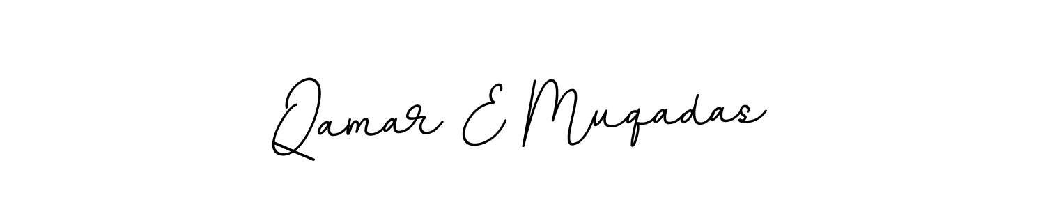 Make a beautiful signature design for name Qamar E Muqadas. With this signature (BallpointsItalic-DORy9) style, you can create a handwritten signature for free. Qamar E Muqadas signature style 11 images and pictures png