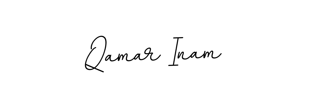 Use a signature maker to create a handwritten signature online. With this signature software, you can design (BallpointsItalic-DORy9) your own signature for name Qamar Inam. Qamar Inam signature style 11 images and pictures png