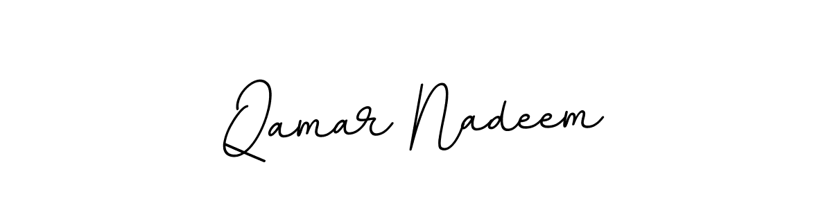 How to make Qamar Nadeem name signature. Use BallpointsItalic-DORy9 style for creating short signs online. This is the latest handwritten sign. Qamar Nadeem signature style 11 images and pictures png