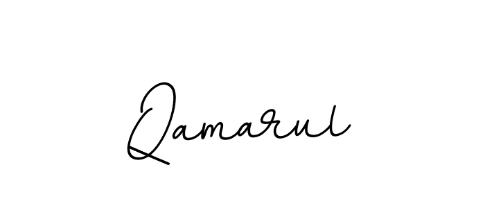 Create a beautiful signature design for name Qamarul. With this signature (BallpointsItalic-DORy9) fonts, you can make a handwritten signature for free. Qamarul signature style 11 images and pictures png