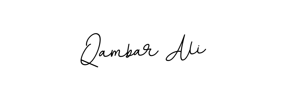 Make a beautiful signature design for name Qambar Ali. With this signature (BallpointsItalic-DORy9) style, you can create a handwritten signature for free. Qambar Ali signature style 11 images and pictures png
