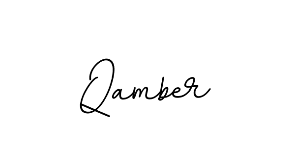 You should practise on your own different ways (BallpointsItalic-DORy9) to write your name (Qamber) in signature. don't let someone else do it for you. Qamber signature style 11 images and pictures png