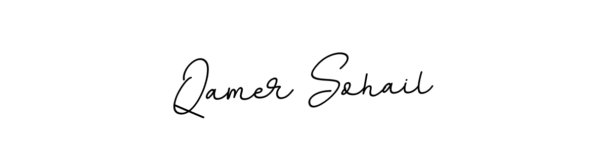 Design your own signature with our free online signature maker. With this signature software, you can create a handwritten (BallpointsItalic-DORy9) signature for name Qamer Sohail. Qamer Sohail signature style 11 images and pictures png