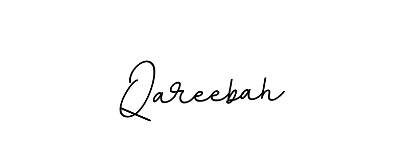 Use a signature maker to create a handwritten signature online. With this signature software, you can design (BallpointsItalic-DORy9) your own signature for name Qareebah. Qareebah signature style 11 images and pictures png