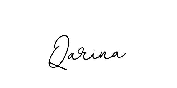 How to make Qarina name signature. Use BallpointsItalic-DORy9 style for creating short signs online. This is the latest handwritten sign. Qarina signature style 11 images and pictures png