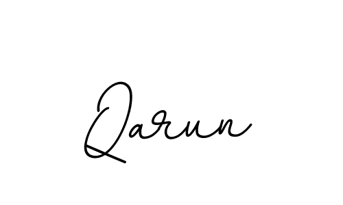 Create a beautiful signature design for name Qarun. With this signature (BallpointsItalic-DORy9) fonts, you can make a handwritten signature for free. Qarun signature style 11 images and pictures png