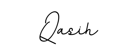 The BallpointsItalic-DORy9 font transforms the name Qasih into an executive sign with sharp precision and distinguished character. Qasih signature style 11 images and pictures png
