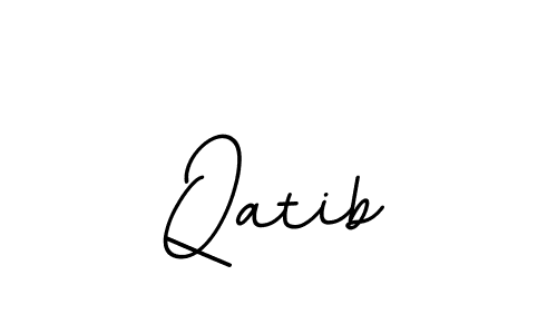 Use a signature maker to create a handwritten signature online. With this signature software, you can design (BallpointsItalic-DORy9) your own signature for name Qatib. Qatib signature style 11 images and pictures png