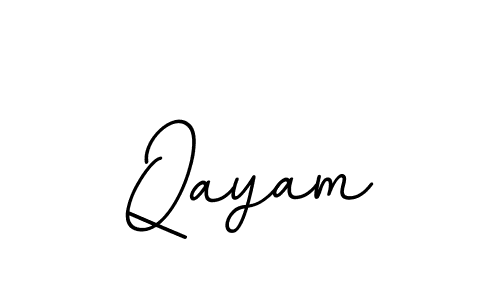 Design your own signature with our free online signature maker. With this signature software, you can create a handwritten (BallpointsItalic-DORy9) signature for name Qayam. Qayam signature style 11 images and pictures png