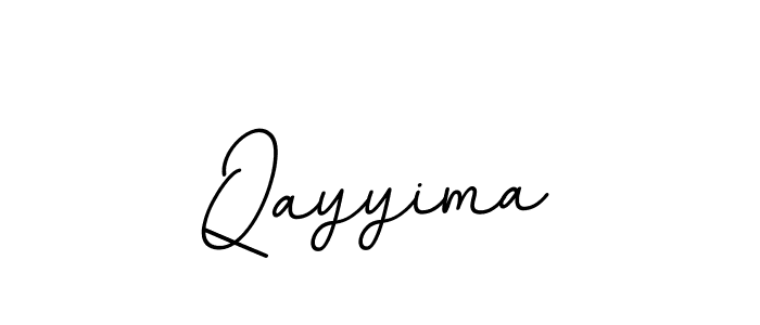 How to make Qayyima name signature. Use BallpointsItalic-DORy9 style for creating short signs online. This is the latest handwritten sign. Qayyima signature style 11 images and pictures png