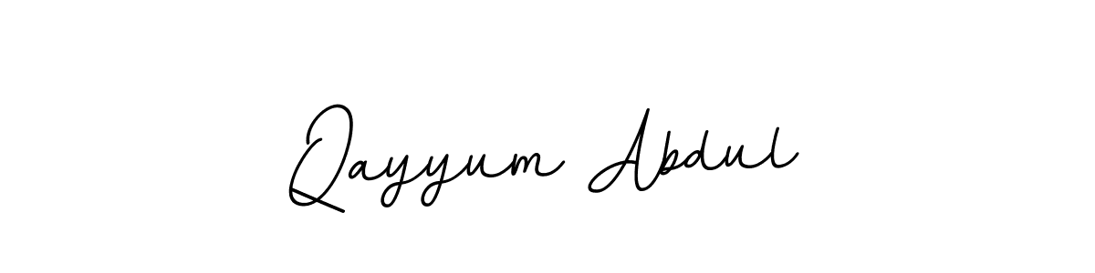 Use a signature maker to create a handwritten signature online. With this signature software, you can design (BallpointsItalic-DORy9) your own signature for name Qayyum Abdul. Qayyum Abdul signature style 11 images and pictures png