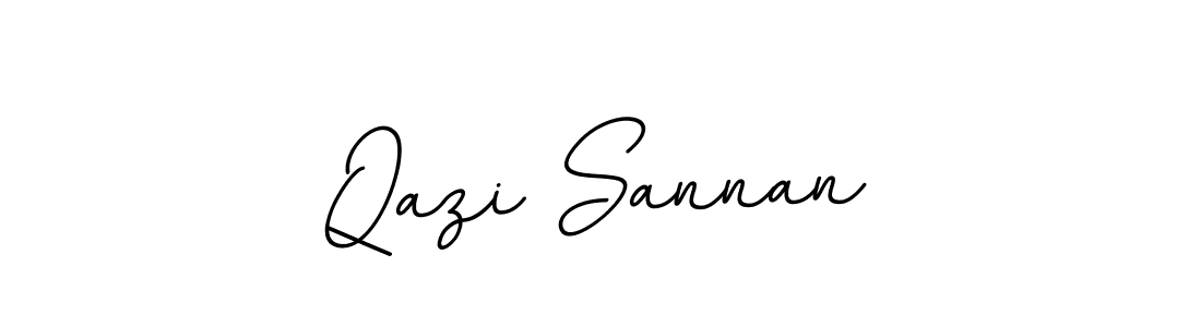 How to make Qazi Sannan name signature. Use BallpointsItalic-DORy9 style for creating short signs online. This is the latest handwritten sign. Qazi Sannan signature style 11 images and pictures png