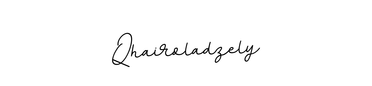 How to make Qhairoladzely name signature. Use BallpointsItalic-DORy9 style for creating short signs online. This is the latest handwritten sign. Qhairoladzely signature style 11 images and pictures png