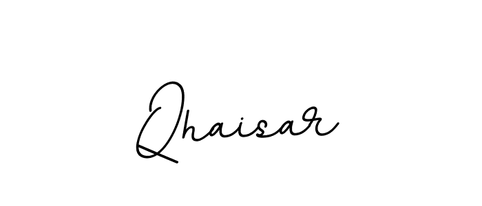 How to make Qhaisar name signature. Use BallpointsItalic-DORy9 style for creating short signs online. This is the latest handwritten sign. Qhaisar signature style 11 images and pictures png