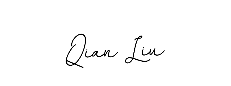 Make a beautiful signature design for name Qian Liu. With this signature (BallpointsItalic-DORy9) style, you can create a handwritten signature for free. Qian Liu signature style 11 images and pictures png