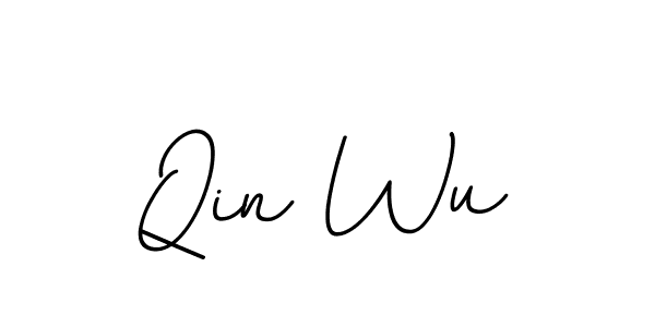 How to make Qin Wu name signature. Use BallpointsItalic-DORy9 style for creating short signs online. This is the latest handwritten sign. Qin Wu signature style 11 images and pictures png