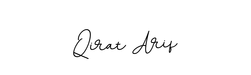 Make a beautiful signature design for name Qirat Arif. With this signature (BallpointsItalic-DORy9) style, you can create a handwritten signature for free. Qirat Arif signature style 11 images and pictures png