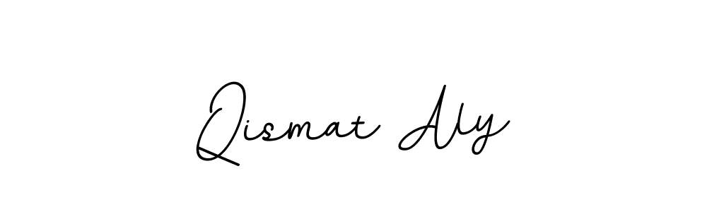Use a signature maker to create a handwritten signature online. With this signature software, you can design (BallpointsItalic-DORy9) your own signature for name Qismat Aly. Qismat Aly signature style 11 images and pictures png