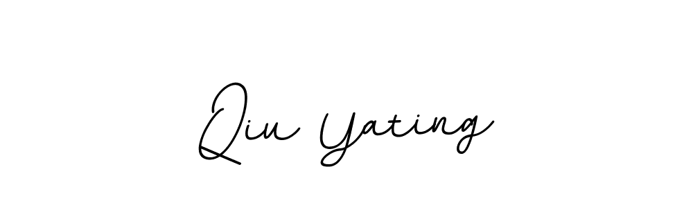 The best way (BallpointsItalic-DORy9) to make a short signature is to pick only two or three words in your name. The name Qiu Yating include a total of six letters. For converting this name. Qiu Yating signature style 11 images and pictures png