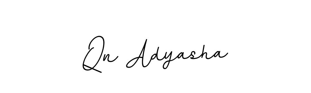 Create a beautiful signature design for name Qn Adyasha. With this signature (BallpointsItalic-DORy9) fonts, you can make a handwritten signature for free. Qn Adyasha signature style 11 images and pictures png