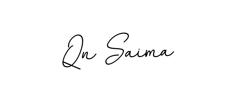Design your own signature with our free online signature maker. With this signature software, you can create a handwritten (BallpointsItalic-DORy9) signature for name Qn Saima. Qn Saima signature style 11 images and pictures png