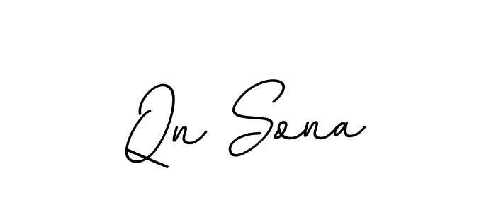 Design your own signature with our free online signature maker. With this signature software, you can create a handwritten (BallpointsItalic-DORy9) signature for name Qn Sona. Qn Sona signature style 11 images and pictures png