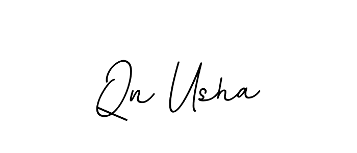 Use a signature maker to create a handwritten signature online. With this signature software, you can design (BallpointsItalic-DORy9) your own signature for name Qn Usha. Qn Usha signature style 11 images and pictures png