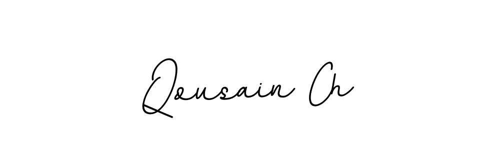 You should practise on your own different ways (BallpointsItalic-DORy9) to write your name (Qousain Ch) in signature. don't let someone else do it for you. Qousain Ch signature style 11 images and pictures png