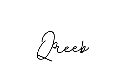 Make a beautiful signature design for name Qreeb. With this signature (BallpointsItalic-DORy9) style, you can create a handwritten signature for free. Qreeb signature style 11 images and pictures png