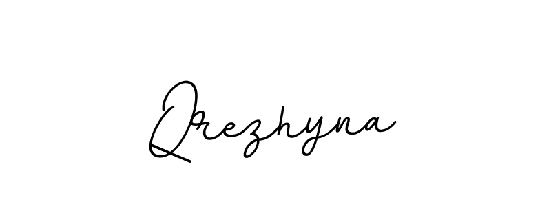 Make a beautiful signature design for name Qrezhyna. With this signature (BallpointsItalic-DORy9) style, you can create a handwritten signature for free. Qrezhyna signature style 11 images and pictures png