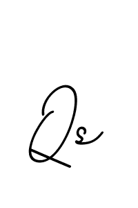 Create a beautiful signature design for name Qs. With this signature (BallpointsItalic-DORy9) fonts, you can make a handwritten signature for free. Qs signature style 11 images and pictures png