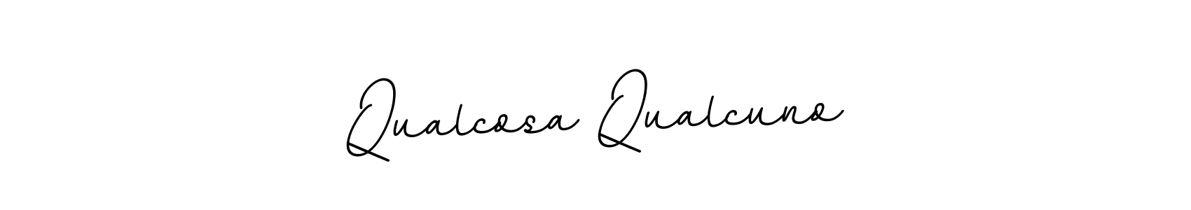It looks lik you need a new signature style for name Qualcosa Qualcuno. Design unique handwritten (BallpointsItalic-DORy9) signature with our free signature maker in just a few clicks. Qualcosa Qualcuno signature style 11 images and pictures png
