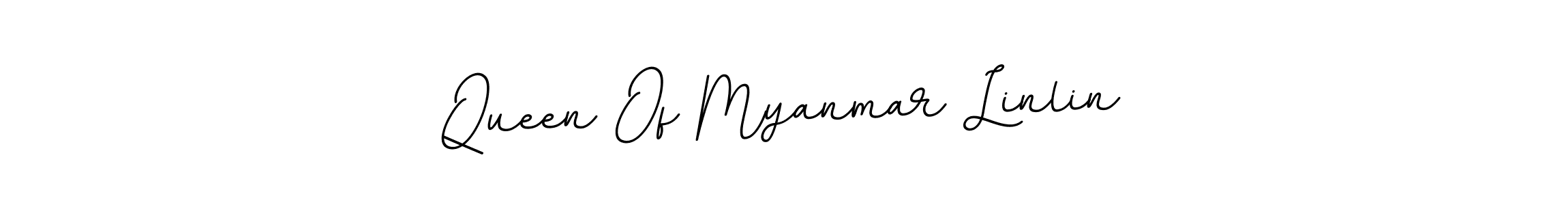 Make a beautiful signature design for name Queen Of Myanmar Linlin. With this signature (BallpointsItalic-DORy9) style, you can create a handwritten signature for free. Queen Of Myanmar Linlin signature style 11 images and pictures png