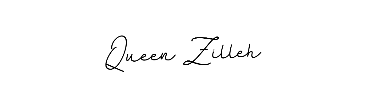 Design your own signature with our free online signature maker. With this signature software, you can create a handwritten (BallpointsItalic-DORy9) signature for name Queen Zilleh. Queen Zilleh signature style 11 images and pictures png