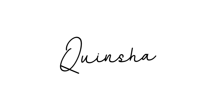 Make a beautiful signature design for name Quinsha. With this signature (BallpointsItalic-DORy9) style, you can create a handwritten signature for free. Quinsha signature style 11 images and pictures png