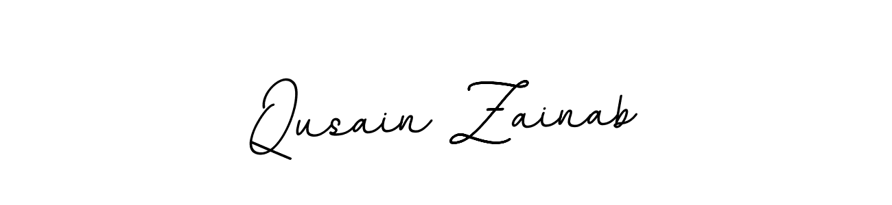 Use a signature maker to create a handwritten signature online. With this signature software, you can design (BallpointsItalic-DORy9) your own signature for name Qusain Zainab. Qusain Zainab signature style 11 images and pictures png