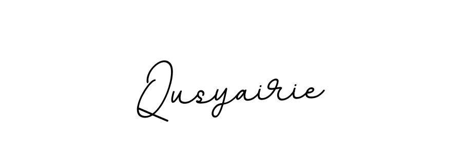 Create a beautiful signature design for name Qusyairie. With this signature (BallpointsItalic-DORy9) fonts, you can make a handwritten signature for free. Qusyairie signature style 11 images and pictures png