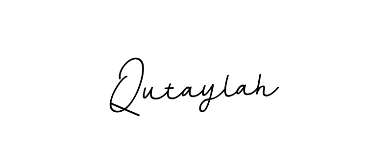 How to Draw Qutaylah signature style? BallpointsItalic-DORy9 is a latest design signature styles for name Qutaylah. Qutaylah signature style 11 images and pictures png